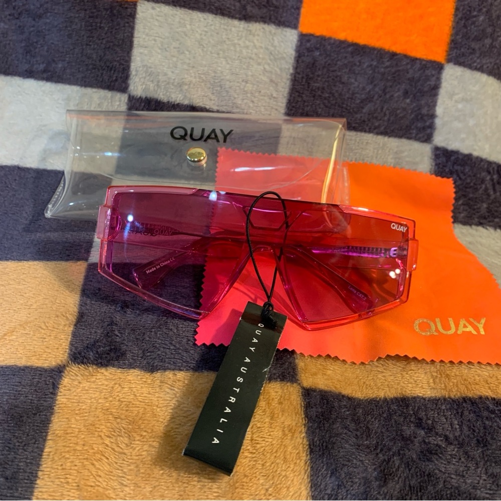 Quay Australia Bold Vibrant Pink Sunglasses